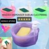 Dispenser Sabun Cuci Piring dengan Tatakan Spons – Praktis dan Stylish!
