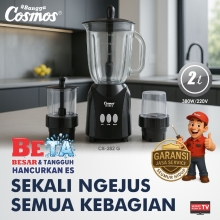 Blender Cosmos Kaca 2 Liter dengan Pisau Stainless Steel