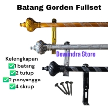Batang Tiang Gorden Multifungsi 50 – 300 Cm untuk Jendela dan Pintu