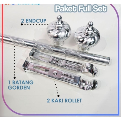 Gorden Besi Full Set – Pilihan Warna Elegan