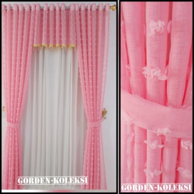 Gorden Pintu Satu Set Poni Elegan