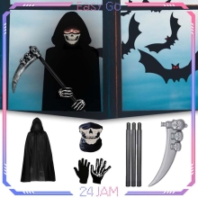 Kostum Halloween Seru: Sabit, Topeng, dan Sarung Tangan