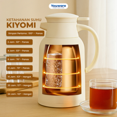 Termos Kiyomi 1 Liter – Menyimpan Minuman Panas dan Dingin Lebih Lama