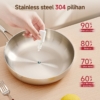 Wajan Goreng Stainless Steel 304 Modern
