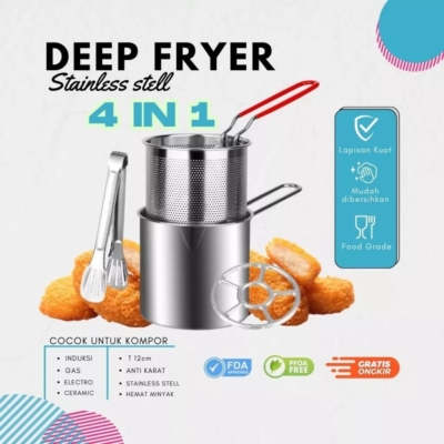 Panci Penggorengan Multifungsi 3IN1