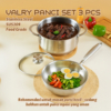 Set Panci & Wajan Premium VALRY SUS304 3PCS