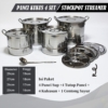 Set Panci Kukus Stainless Steel 4 Buah