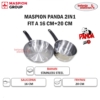 Set Wajan Anti Lengket Maspion SS Panda Fit A 20/16cm