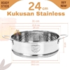 KUKU Set Kukusan Stainless 24cm dengan Tutup Kaca