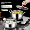 Panci Steamer 2in1 24cm Stainless Steel