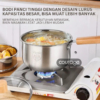 Panci Kukus 2 Susun Stainless Steel dengan Tutup Kaca