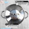 Panci Sup Kusus Stainless Steel SUS 430 dengan Tutup dari SUPRA