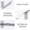 Pisau Dapur Stainless Steel Premium – Set 3 Ukuran