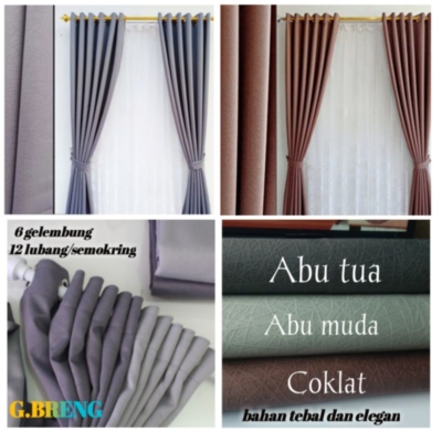 Gorden Blackout Minimalis dengan Smokring