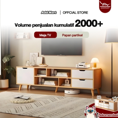 Lemari TV Modern Tiga Pintu