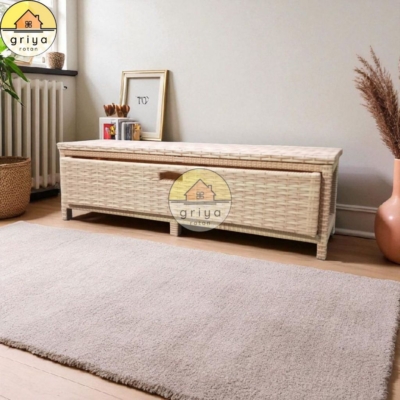 Lemari Buffet Rattan Sintetis dengan Laci