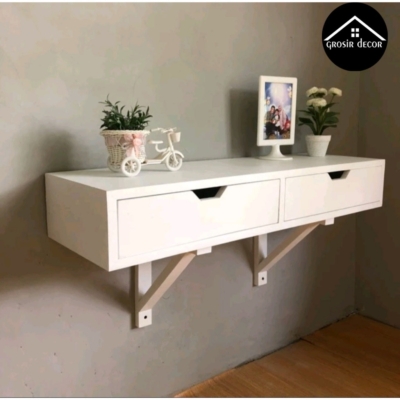 Meja Rias Dinding Minimalis dengan Laci – Desain Modern dan Praktis