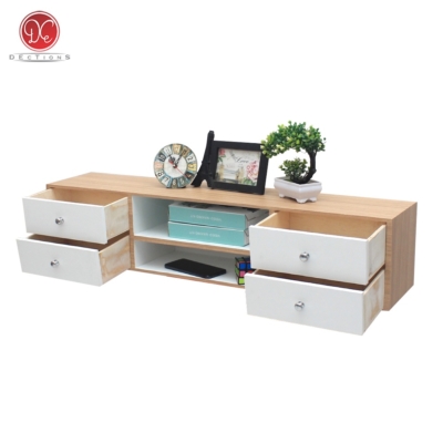 Rak TV Dinding Minimalis 4 Laci – Estetika Modern Nordic