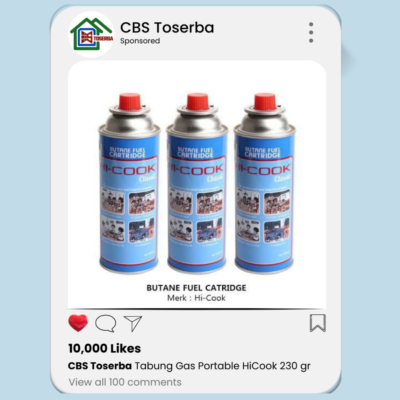 Gas Butane HiCook – Isi 230g untuk Kompor Portable