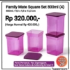 Set Wadah Penyimpanan Makanan Original Tupperware 850 ml