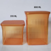 Set Tupperware Square Gold 2pcs – Elegan untuk Kue Lebaran