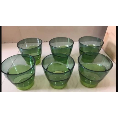 Gelas Crystal Hijau 290ml – Set 4 Pcs