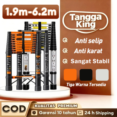 Tangga Teleskopik Aluminium 1.9-6.3m