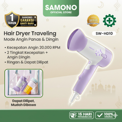 SAMONO Hair Dryer SW-HD10 – Keringkan Rambut Cepat dan Efisien!