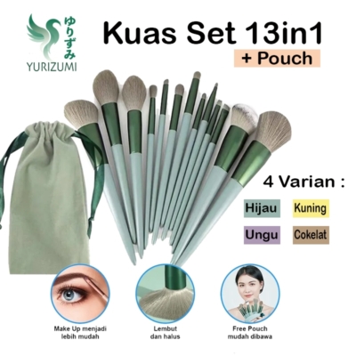 Set Kuas Makeup 13 Pcs Lengkap dengan Pouch