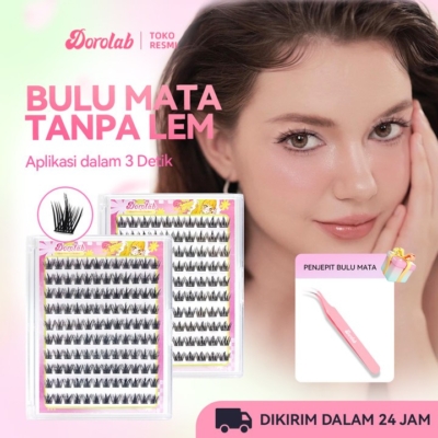 Set Ekstensi Bulu Mata DIY dengan Pinset Gratis