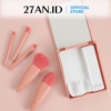 Kuas Makeup Mini yang Praktis dengan Cermin