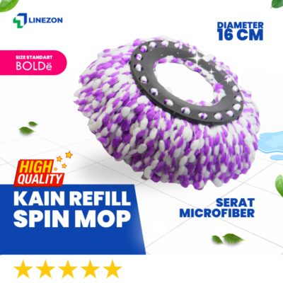 Refill Mop Microfiber Serbaguna Warna Ungu