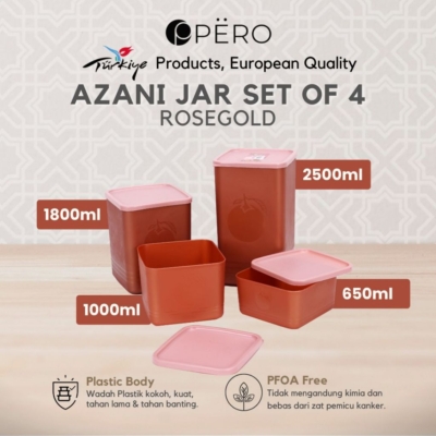 Set 4 Jar Persegi Pero Azani