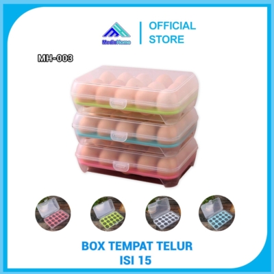 Tempat Box Telur 15 Sekat – Organizer Serbaguna
