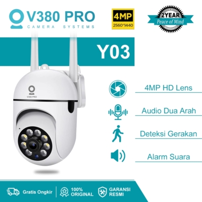 Kamera CCTV Smart V380 PRO Y03 – 4MP HD dengan Alarm & Interkom Dua Arah