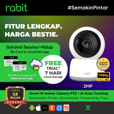 Kamera Pintar Indoor Rabit PTZ X