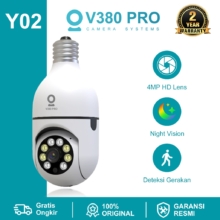 Kamera CCTV V380 Pro Y02 – Lampu Indoor 360° Ringkas