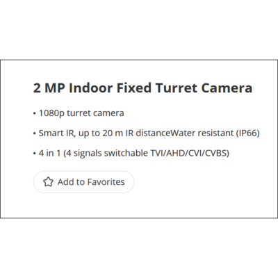Kamera Turret Dalam Ruangan 1080p