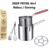 Panci Penggorengan 4 in 1 Stainless Steel Multifungsi