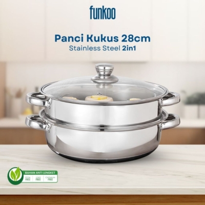 Panci Kukus Stainless Steel 28cm – Praktis dan Tahan Lama